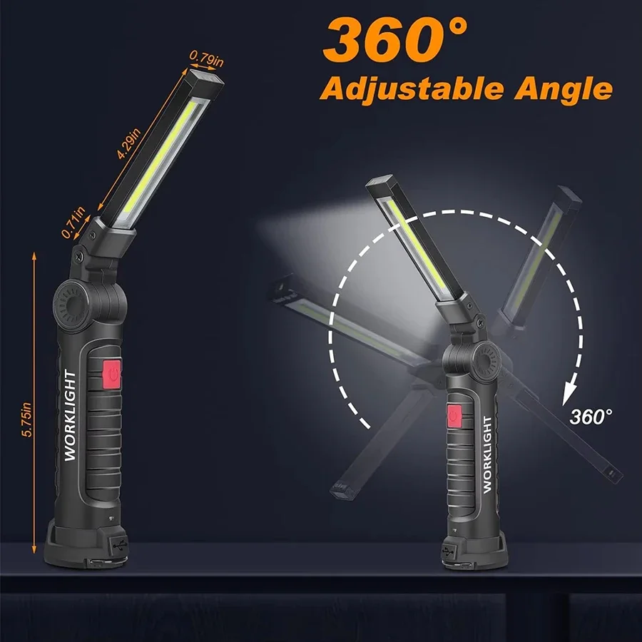 Nouvelle lampe torche LED COB  - Type C Adapter avis et prix